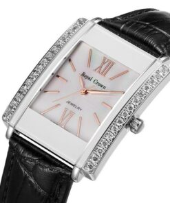 Đồng hồ nữ chính hãng Royal Crown 3645 dây da đen