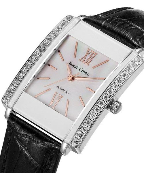 Đồng hồ nữ chính hãng Royal Crown 3645 dây da đen