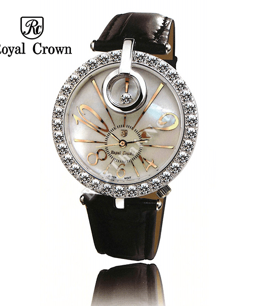Đồng hồ Royal Crown 3850 dây da đen