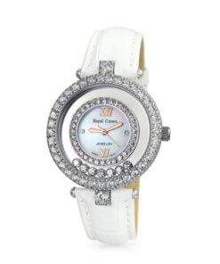 Đồng hồ nữ Royal Crown 3628 dây da trắng