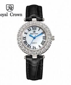 Đồng hồ nữ Royal Crown 6305 dây da đen