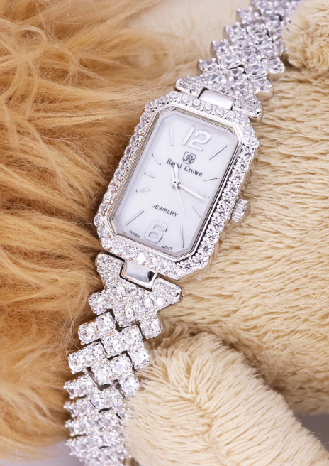 Đồng hồ nữ Royal Crown 6316 dây kim loại sliver