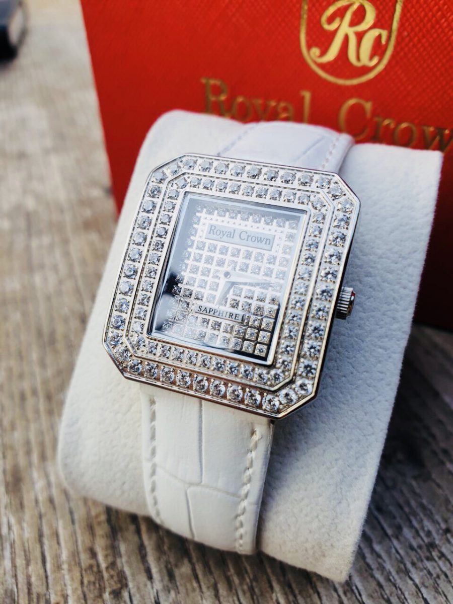 Đồng hồ nữ Royal Crown 3619 dây da trắng