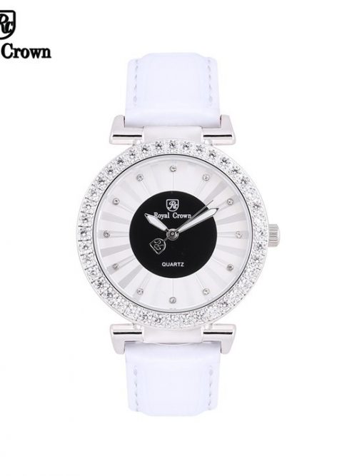 Đồng hồ nữ chính hãng Royal Crown 4611 dây da trắng