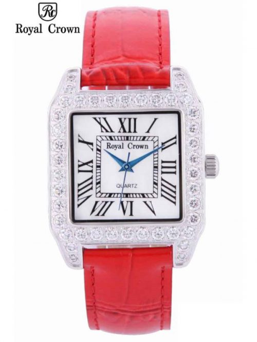 Đồng hồ nữ Royal Crown 6104 dây da đỏ