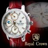 Đồng hồ nữ chính hãng Royal Crown 6420 dây da đỏ