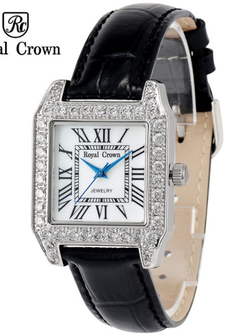 Đồng hồ nữ Royal Crown 6104 dây da đen