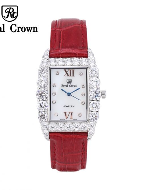 Đồng hồ nữ Royal Crown 6111 dây da đỏ